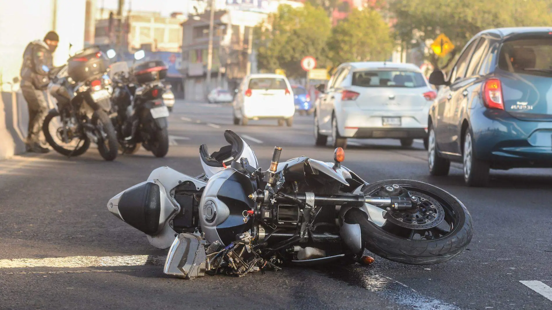 Accidente en motocicleta